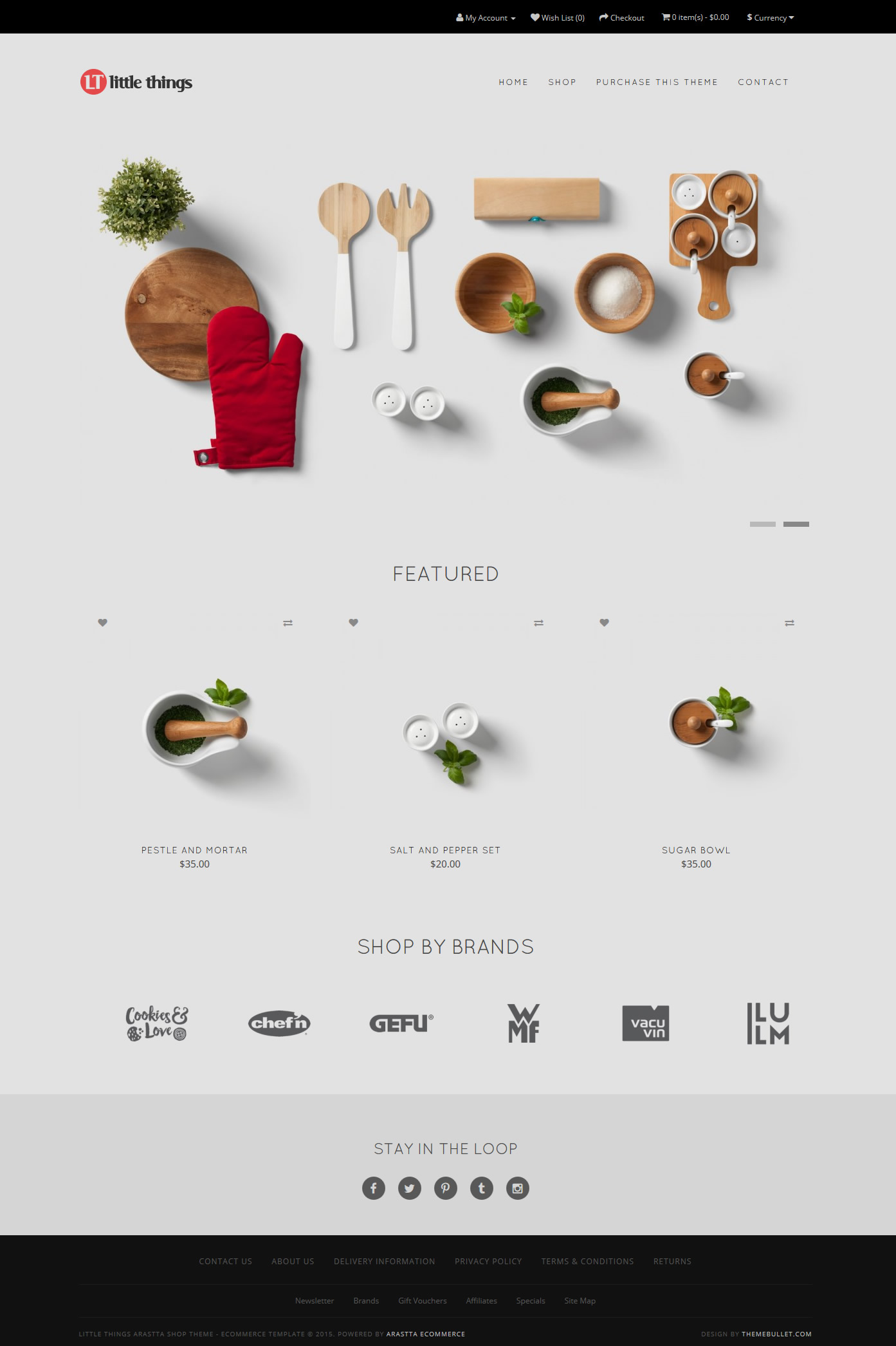 Little Things - A minimalist eCommerce shop website template - minimalist design - alternative for Arastta - Preview